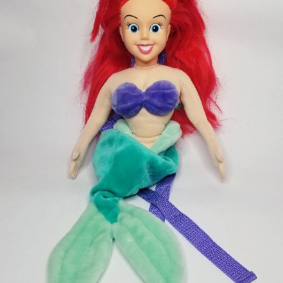 Rare Vintage Ariel Plush Backpack The Little Mermaid Disney 90s - Picture 3 of 10